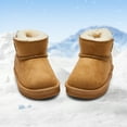 thumbnail image 5 of Balabala Toddler Snow Boots Winter Boots for Girls Water Resistance Boys Boots Kids Boots Solid Suede Boots Warm Lightweight, 5 of 7