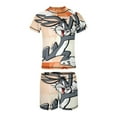 thumbnail image 5 of Looney Tunes Bugs Bunny Boys Two Piece Rash Guard Swimsuits Kids Short Sleeve Swimwear Sets Bathing Suit, 5 of 7