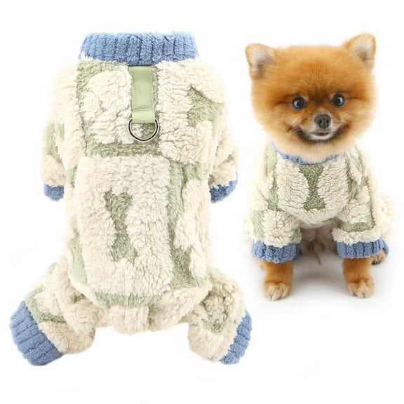 Dog Pajamas For Small Dog Cozy Pet Pyjamas With D Ring Soft Puppy Thermal Winter Fall Pullover Cat Chihuahua Yorkie Clothes Pet Clothes Birthday Gift For Pet Dog Cat L
