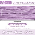 thumbnail image 6 of 12 Pack 35 x 120 inch Long Boho Cheese Cloth Gauze Table Runners Semi Sheer Table Runner for Wedding Decor, 6 of 6