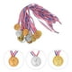 thumbnail image 2 of KAKOWELY 12 medallas de plástico para niños, medallas falsas, medallas deportivas, medallas de competición de fútbol, medallas de copa de fútbol., 2 of 5