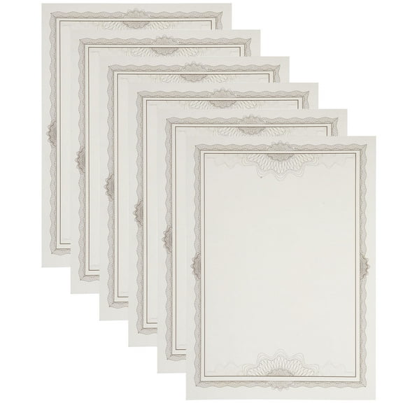 unbranded  6 Sheets Blank Diploma Paper Parchment Document White Cards Staff Coffee