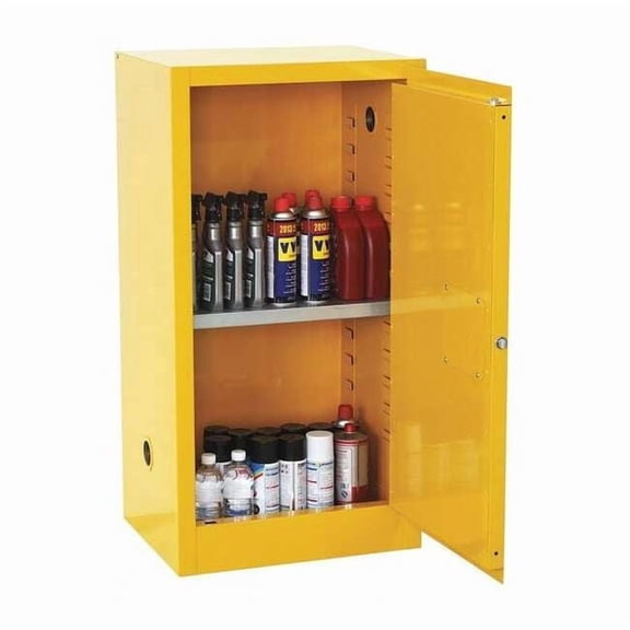 Sandusky Lee Flammable Safety Cabinet,12 gal.,Yellow SC12F-P