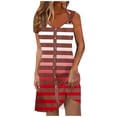 thumbnail image 2 of JMKQLZ Women's Spring And Summer Vacation Button V-neck Strap Top Dress, 2 of 5