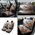 thumbnail image 2 of Renewold Wolf Mountain 15 PCS Car Seat Cover Full Set, with Steering Wheel Cover Seat Belt Strap Cover Trash Cans Rear View Mirror Cover Cup Coaster Keychain Air Vent Storage Bag Universal Fit, 2 of 7