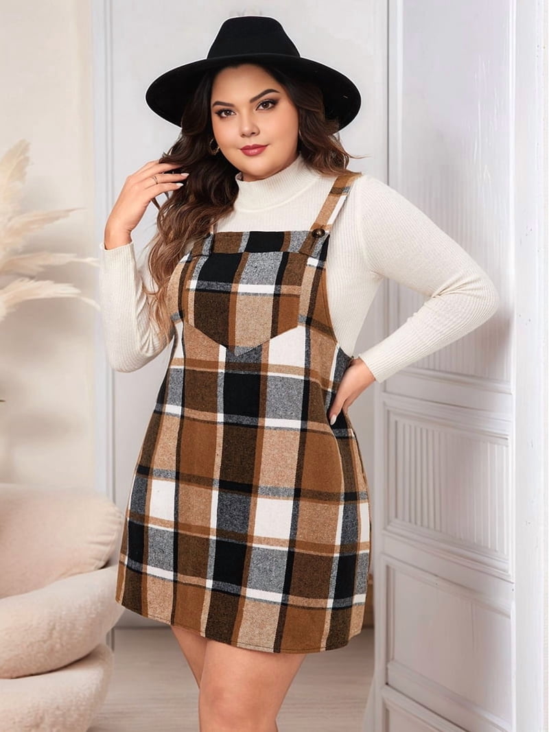brown burgundy dress Toronto Women's pinafore dress paper sewing pattern