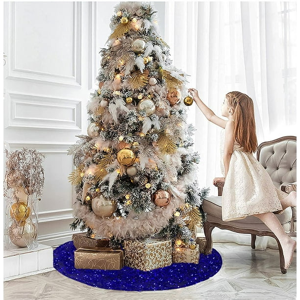 Jupe de sapin de No l m tallis e de 36 pouces bleu royal jupe de