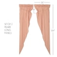 thumbnail image 5 of VHC Brands Sawyer Mill Red Prairie Curtain Set 2 Lined Drapes Farmhouse Country 84 Inch Long Cotton Vintage Stripes for Living Room, 5 of 7
