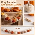 thumbnail image 3 of HaiSphere Halloween Decorations Indoor Crochet Pumpkin Swag-With Wood Beads for Fall Decorations for Home, Halloween Hanging Decor, Pumpkin Decorations, Halloween Party Decorations,A, 3 of 8