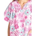 thumbnail image 5 of Casual Nights Women's Snap Front Lightweight Housecoat | Short Sleeve House Dress Duster Lounger Robe with Pockets | Cotton Poly Knit, Mid Calf | Pink Large, 5 of 6