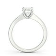 thumbnail image 3 of Faux Jewel Emerald Cut 1.6 Ct Moissanite Solitaire Engagement Ring - 14K White Gold Plated Tapered Shank Ring for Women - Wedding Jewelry - Moissanite Ring for Her - Daily Wear Fine Jewelry, 3 of 4