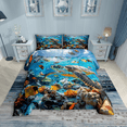 thumbnail image 2 of Erosebridal Tortoise Turtle Comforter Sets Queen Size,Ocean Animal Bedding Queen Comforter Set,Sealife Decor,Reversible,Super Cozy,3-Piece, 2 of 7