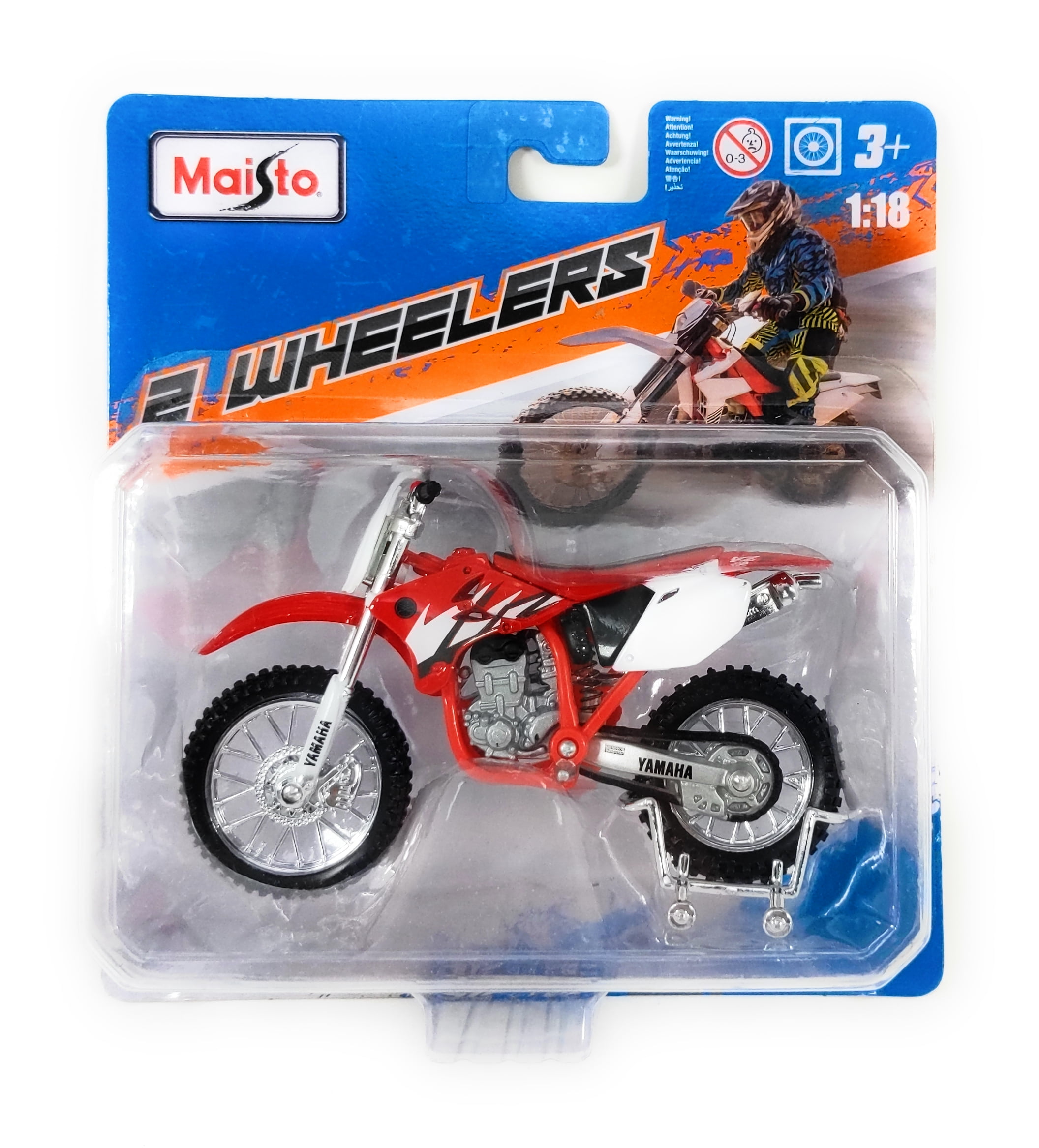 Maisto 2 Wheelers Yamaha YZ-450F Racing Motocross Bike Red and White  Motorcycle 1:18 Scale Die-Cast Replica