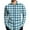 Blue, variant on LTTVQM Mens Button Shirts Plaid Graphic Loose Fit T Shirts Regular Fit Long Sleeve Tunic Tops Collar Spring Summer Trendy Blouse Wine 3XL