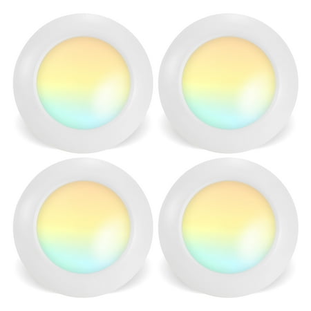 

Run Bison 4 Inch 5 CCT Dimmable LED Disk Light Flush Mount 2700K-5000K Adjustable Dimmable Recessed Retrofit Ceiling Light CRI90 840lm 12W J-Box or Recessed Can Installation- 4PK