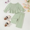 thumbnail image 2 of Gerichy Baby Girl Outfits Solid Color Toddler Girls Fall Winter Outfits Floral Long Sleeve Shirt Pants Set 6M-5T, 2 of 6