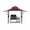 red, variant on 8x5 Grill Gazebo Outdoor BBQ Canopy with Adjustable Dual Side Awnings, Double Tier Vented Roof, Heavy Duty Grill Shelter with 10 Hooks & Ceiling Light Hook and 4 Led Lights for Backyard Patio,Claret