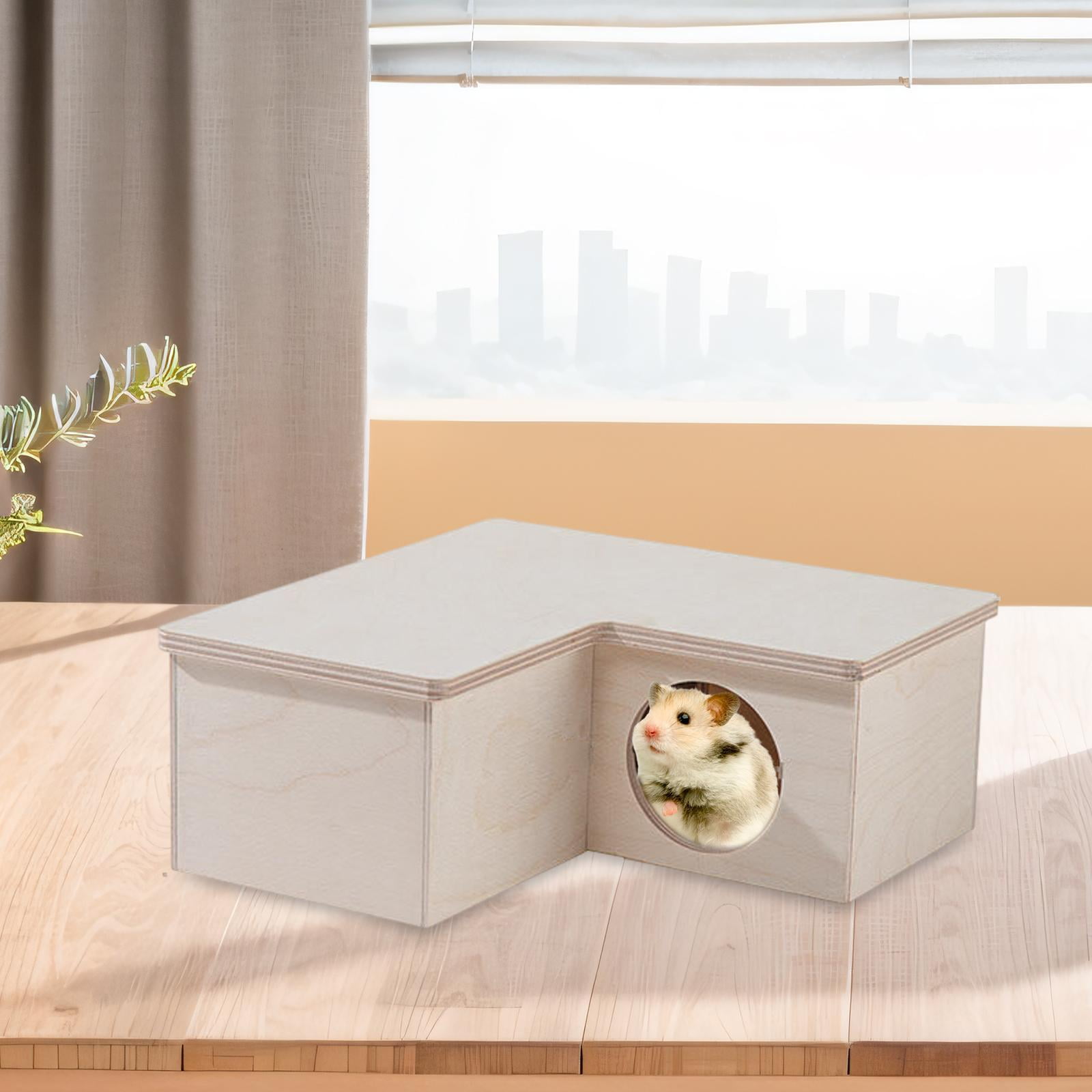 balikha Hamster House Hamsters Hideout Habitat Hamsters Accessories Hamster Toy Multi Room for Syrian Hamsters Small Animals Lemmings Three Room
