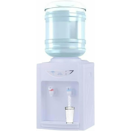 Water Dispenser, Top Loading Water Cooler for 5 Gallon Bottle,Countertop Water Dispenser 3 Temperature Settings w/Child Safety Lock, for Home/Office/Dormitory Use (White)