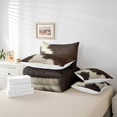 thumbnail image 4 of Brown Cowhide Print King Comforter Set 7 Pieces,Cow Comforter King Size for Bed Reversible,Cute Cow Hair Bed in a Bag with Comforter, Sheets, Pillowcases & Shams, 4 of 5