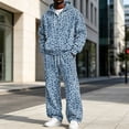 thumbnail image 2 of Solthread Mens Tracksuit 2 Piece Leopard Print Cheetah Print Hoodie and Wide Leg Pants Casual Outfit Sets, 2 of 6