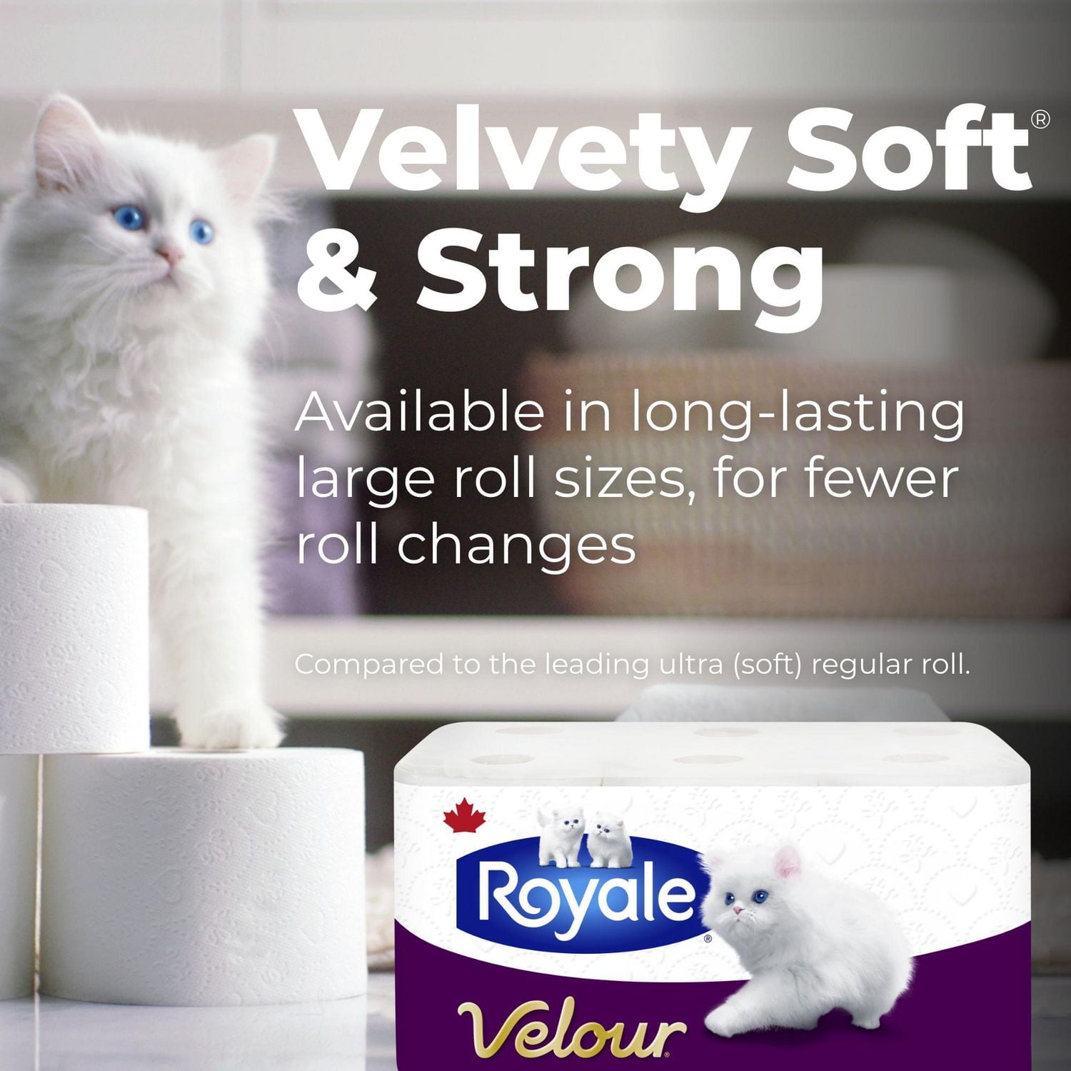 Royale Velour Toilet Paper, 12 equal 48 Rolls, 284 Sheets Per Roll