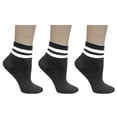 thumbnail image 3 of Sierra Socks Unisex Rayon from Bamboo Quarter Hi Socks 3 Pack (Charcoal, 3 Pairs), 3 of 8