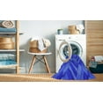 thumbnail image 2 of Ahgly Company Machine Washable Indoor Round Transitional Blue Ribbon Blue Area Rugs, 4' Round, 2 of 7