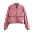 thumbnail image 1 of LOVZFMLL Jackets for Women's Color Large Pocket Flying Jacket Jacket Jacket, 1 of 4