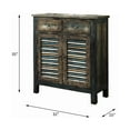 thumbnail image 2 of Elegant Antique Oak & Teal Console - Functional Storage With Shutters And Drawers Cabinet Design Abundant Options Wooden Frame Square Legs, 2 of 2