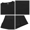 thumbnail image 4 of Fgvctg Mens Scrubs Plus Size Medical Uniforms Stretchy V-Neck Scrub Pants and Tops Scrub Sets Nursing Top with Pockets Black 2XL, 4 of 6