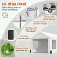 thumbnail image 5 of VEVOR Carport Canopy Car Canopy with Sidewalls and Windows 10x20ft or 12x20ft 10x20FT - White, 5 of 6