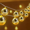 thumbnail image 1 of Cadena de luces LED AceList con espejo de bola de discoteca para fiestas, 50 LED, 1 of 9