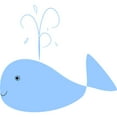 thumbnail image 2 of CafePress - Chubby Pale Blue Whale - Large Beach Towel, Soft 30"x60" Towel with Unique Design, 2 of 3