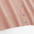 thumbnail image 6 of LEKODE Womens Plain Soft Lightweight Knit Cardigan Crew Neck Full Button Down Long Sleeve Casual Spring Office Outer Sweater A Pink L, 6 of 9
