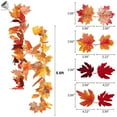 thumbnail image 2 of PULLIMORE Fall Maple Leaf Garland with Lights Thanksgiving Christmas Autumn Wedding Decor (5.6 ft, Yellow), 2 of 8