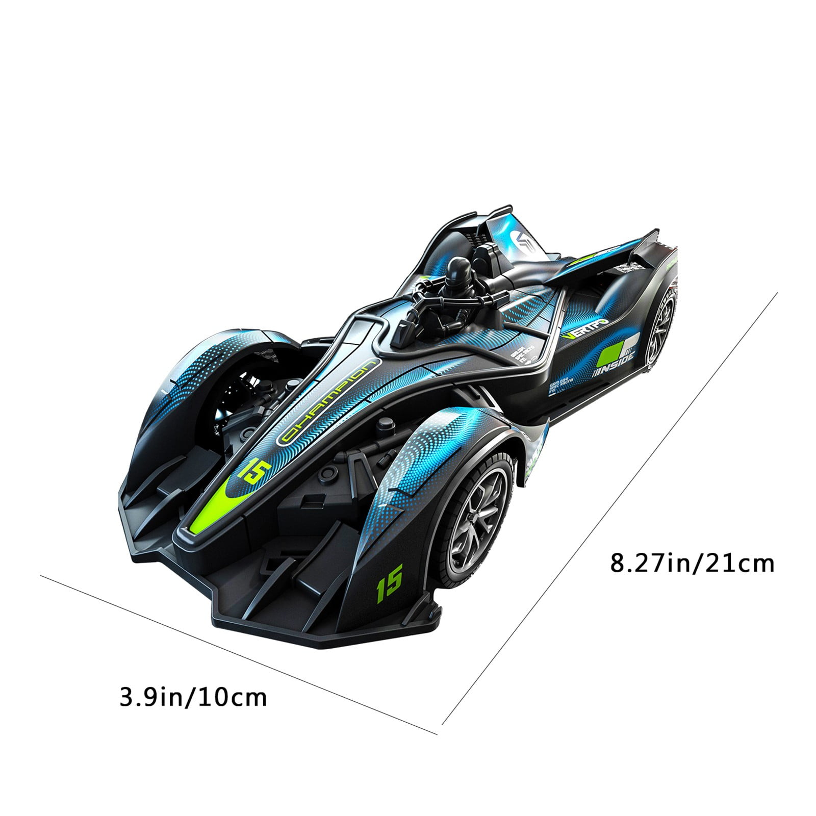 Lekihaqq 1 Packs 2.4GHz RC Drift Car High Speed Stunt Vehicle Rechargeable All Terrain Drifting Toy with LED Lights Remote Control Off Road Racing Car for Adults