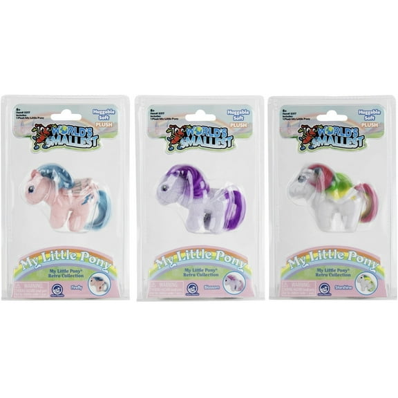My Little Pony Retro Plush Toys, 3-Inch Keychain