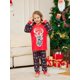 thumbnail image 4 of Pijamas a juego para familia de Navidad, conjunto de Navidad, novedad de 2024, traje con letras de astas de dibujos animados para niños y adultos, pelele para bebé, ropa familiar, pijamas, 4 of 4