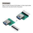 thumbnail image 4 of 5 Pcs USB 3.0 Female Connector to DIP Adapter Breakout Module Breakout PCB Board with Bent Pin, 4 of 4