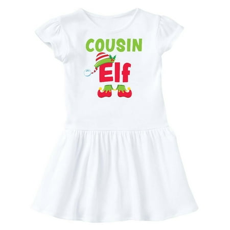 

Inktastic Christmas Cousin Elf Gift Toddler Girl Dress
