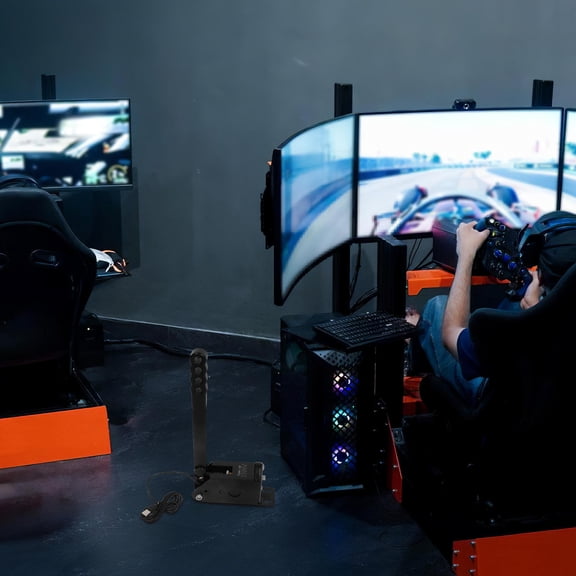 OFFIGAM Black Hydraulic Hand Brake for Car Sim Racing USB Racing Wheel Accessory