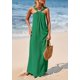 thumbnail image 4 of Vestido de verano PRETTYGARDEN 2025 casual largo sin mangas verde oscuro, 4 of 8