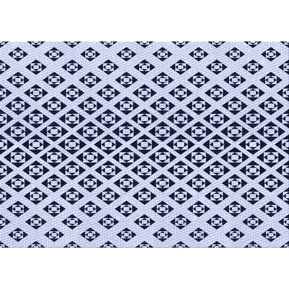 Ahgly Company Machine Washable Indoor Rectangle Transitional Lavender Blue Area Rugs, 6' x 9'