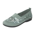 thumbnail image 2 of NexTorq Arch Support Shoes for Women, Wide Flats for Women, Womens Breathable Knit Slip-on Walking Shoes Embroidered Slip on Sneakers Lightweight Comfortable Orthopedics Walking Shoe, Green, 41, 2 of 7