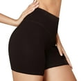 thumbnail image 1 of Pantalones cortos de yoga de cintura alta para mujer - Diseño con bloques de color, poliéster y spandex, ajuste ceñido para correr/fitness, tallas S-XL con cintura/cadera, 1 of 6