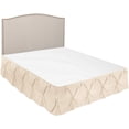 thumbnail image 2 of Luxurious Pinch Pleated Bed Skirt, Easy Fit 16" Tailored Drop, Hotel Quality Pinch Pleated Bed Skirt - 100% Microfiber -Extra Soft & Wrinkle Free-Cal-King Size-Ivory Solid, 2 of 4