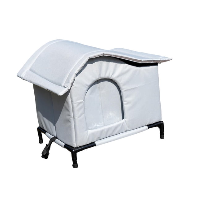 Flynix Maison pour Chat Maison Cachée Extérieure Rideau Isolé Coupe-Vent Imperméable Abri pour Animaux