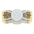 thumbnail image 2 of Dazzlingrock Collection 0.40 Carat (Ctw) 10K Champagne & White Diamond Ladies Swirl Engagement Ring Set, Yellow Gold, Size 6, 2 of 4