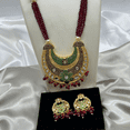 thumbnail image 4 of Kajaro Designs Jewels Beaded Kundan Pendant Necklace set with Matching Earrings for Women | Traditional Jewelry for Weddings and Special Occassions, 4 of 4
